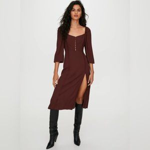 Aritzia BLACK Wilfred La Boheme Troubadour Dress